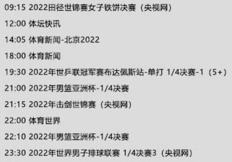 体育频道5节目表CCTV5现场直播 (图2)